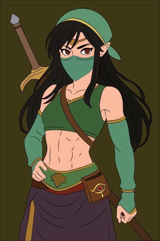 Elf ranger single character design